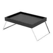 BANDEJA COM PÉ 48 CM X 35 CM ROXY - PRETO/CROMADO - Foto 2