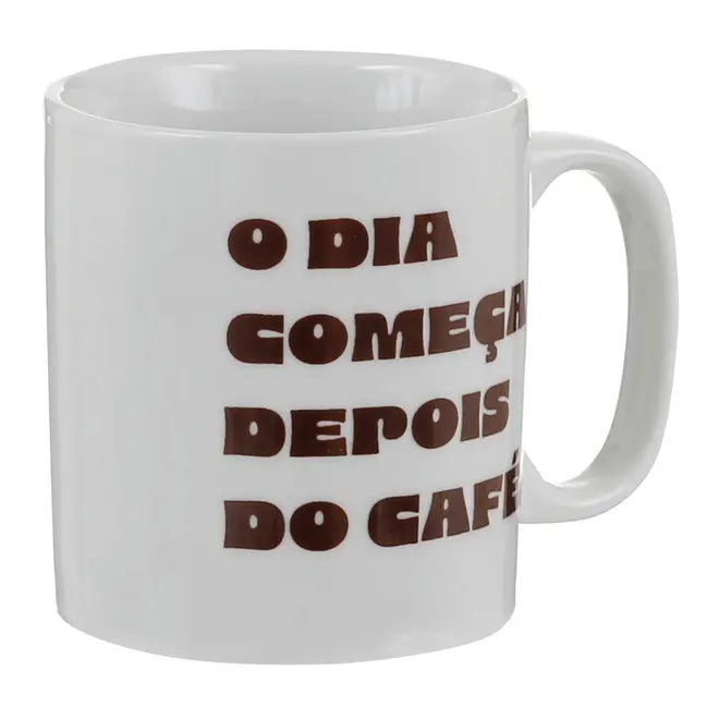 CANECA 250 ML DEPOIS DO CAFÉ - BRANCO/MARROM DE LEI - Foto 2