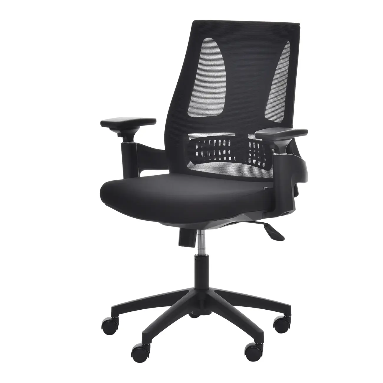 CADEIRA DE ESCRITÓRIO SPENCER - PRETO/PRETO - Foto 1
