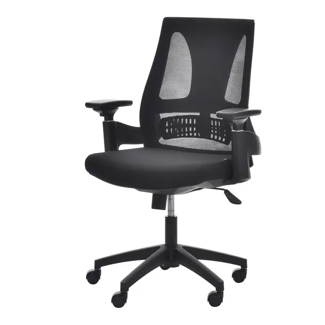 CADEIRA DE ESCRITÓRIO SPENCER - PRETO/PRETO - Foto 1