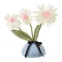 ADORNO VASO FLOR 23 CM PASCOQUETTE - VIN ROSE/BLEU CENDRÉ - Foto 1