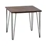 MESA DE JANTAR MESA 80 CM X 80 CM ZAHARA - PRETO/NOZES RÚSTICO - Foto 12