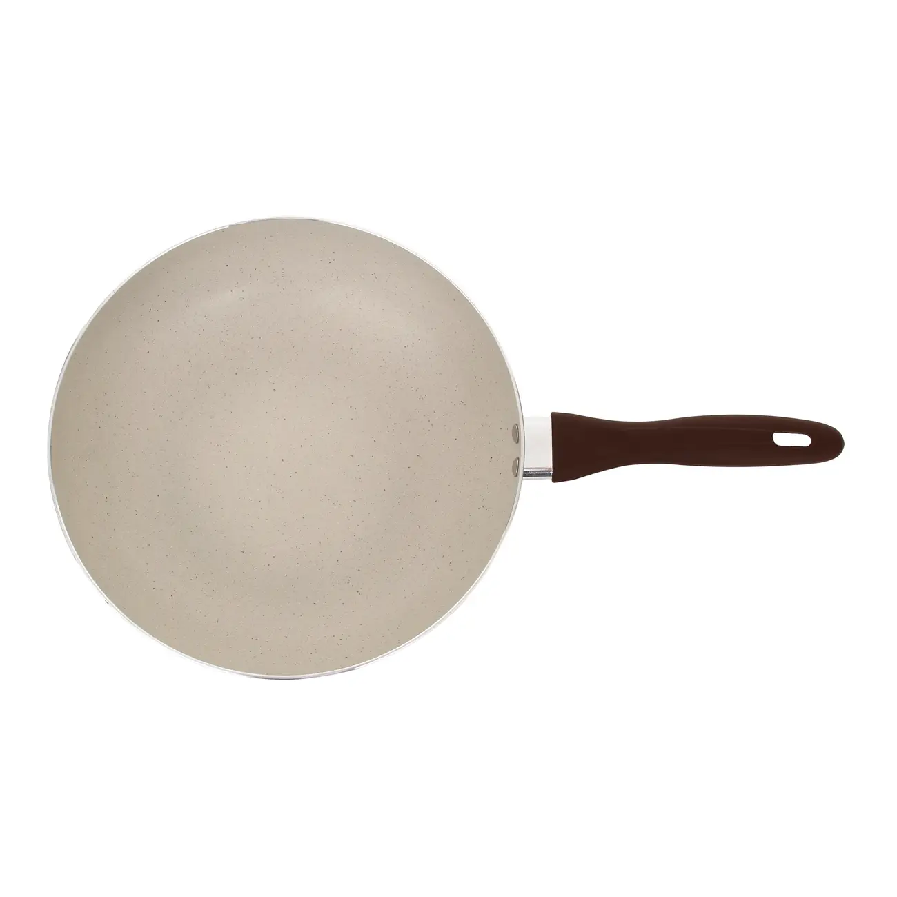 WOK INDUÇÃO 28 CM CERAMIC LIFE SMART PLUS - CREAM/MARROM - Foto 6