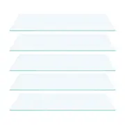 KIT COM 5 PRATELEIRAS PARA ESTANTE 4 MM X 60 CM X 30 CM THE GRID - INCOLOR - Foto 1
