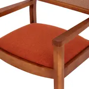 CADEIRA COM BRAÇOS MARAÍ - NOZES/TERRACOTA - Foto 7
