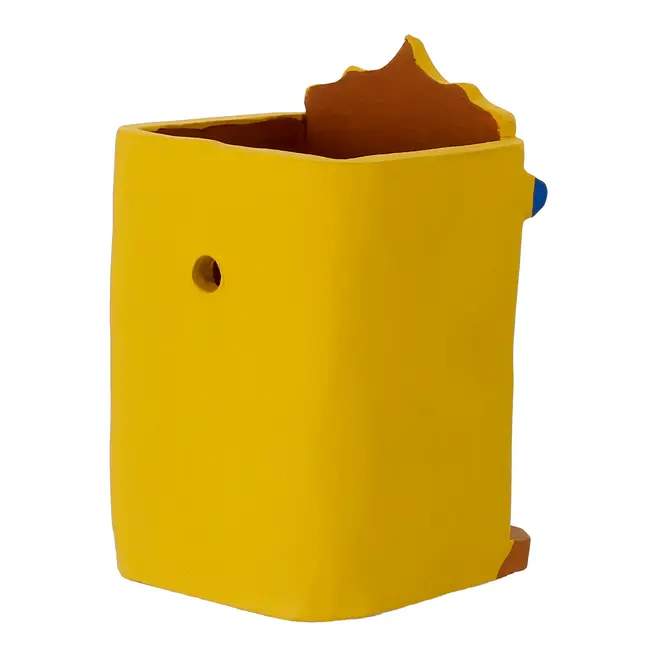 VASO DECORATIVO DE PAREDE III BEBERIBE - AMARELO/BRANCO - Foto 4