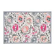 LUGAR AMERICANO 34 CM X 50 CM PASCOQUETTE - BLEU CENDRÉ/VIN ROSE - Foto 1