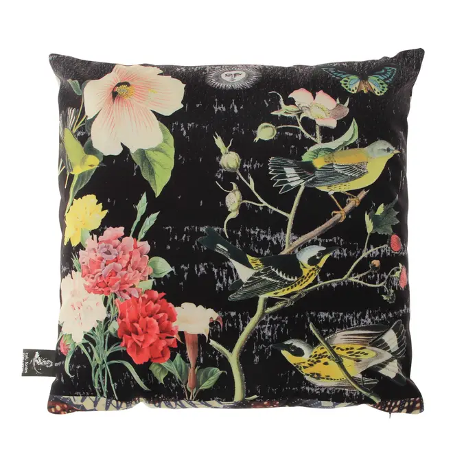 ALMOFADA 44 CM X 44 CM NATUREZA BOTÂNICA - PRETO/MULTICOR - Foto 2