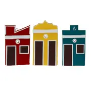 ADORNO DE PAREDE CONJUNTO COM 3 PEÇAS BEBERIBE - MULTICOR/BRANCO - Foto 1