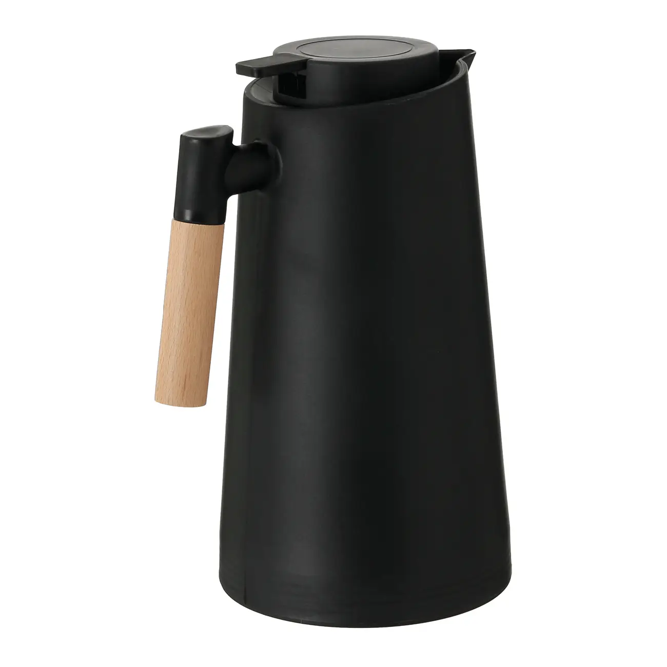 GARRAFA TÉRMICA 1 L KOFF - PRETO/MADEIRA - Foto 4