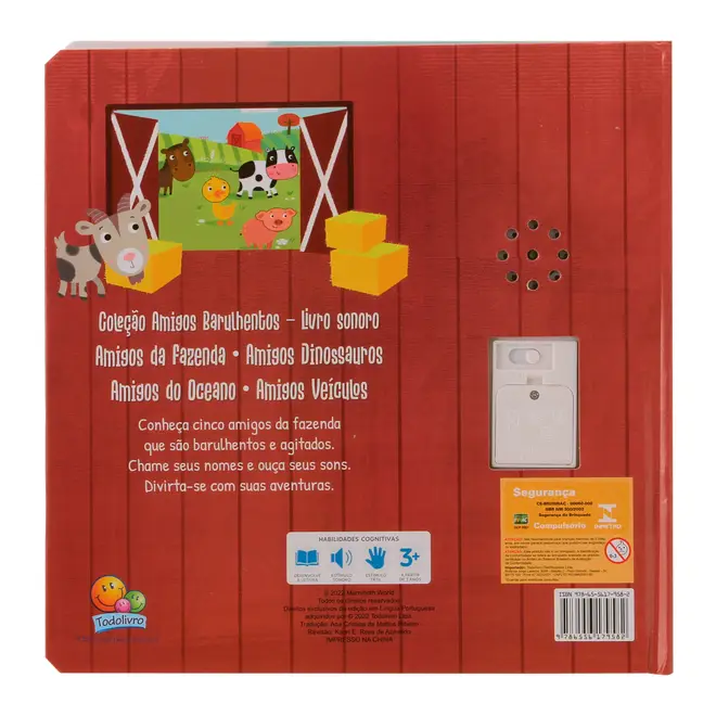AMIGOS BARULHENTOS LIVRO SONORO: AMIGOS DA FAZENDA LIVRO INFANTIL - MULTICOR - Foto 4