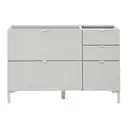 BRANCO/GRANILITE - ARMÁRIO DE COZINHA INFERIOR 1,20 M 2 PORTAS BASCULANTES/3 GAVETAS SLEEK
