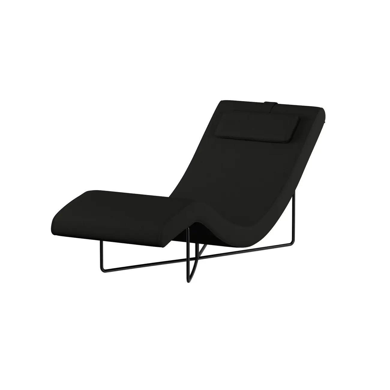 CHAISE LONGUE ALUA - PRETO/PRETO - Foto 1