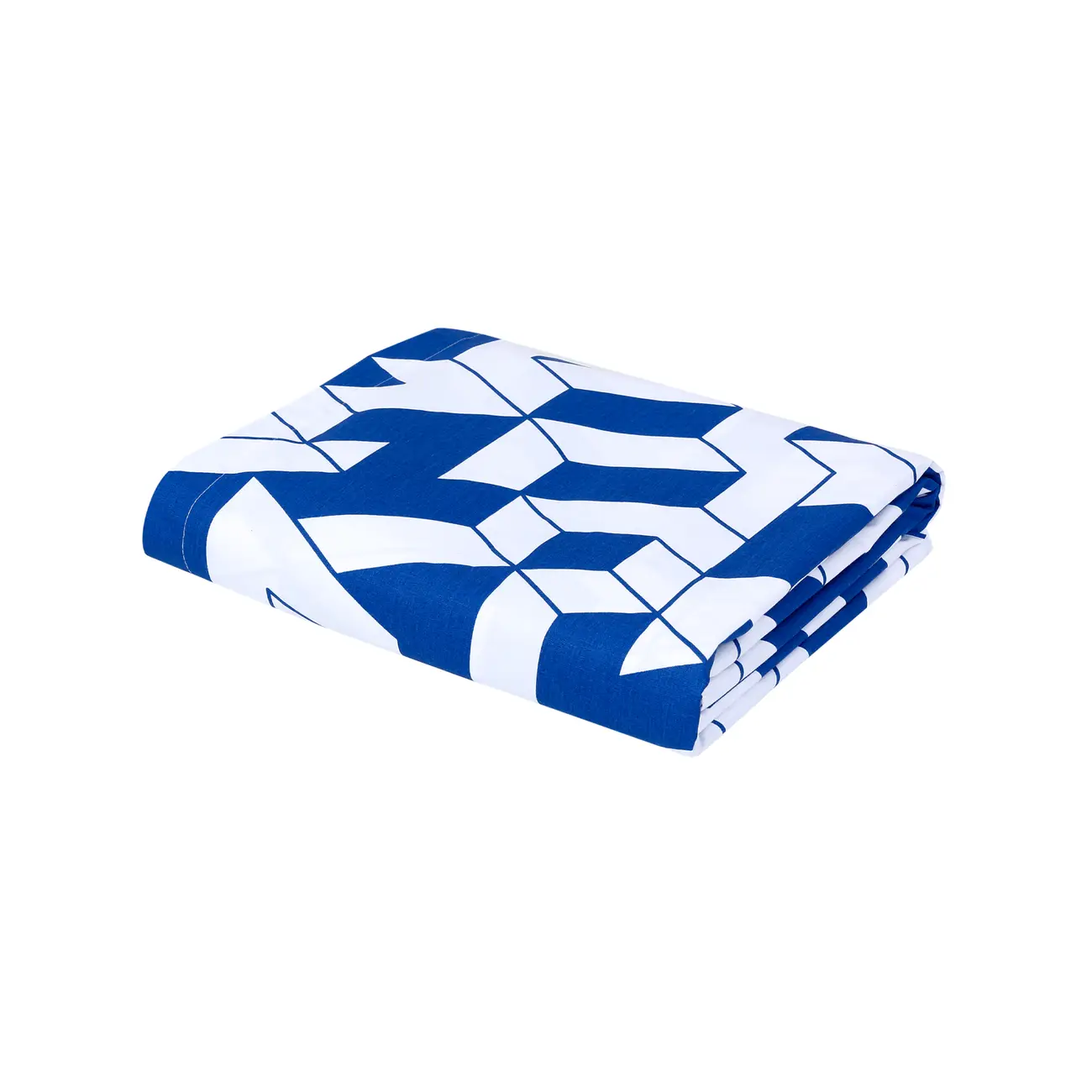 LENÇOL SOLTEIRO 1,60 M X 2,40 M MAZE - AZUL COBALTO/BRANCO - Foto 2