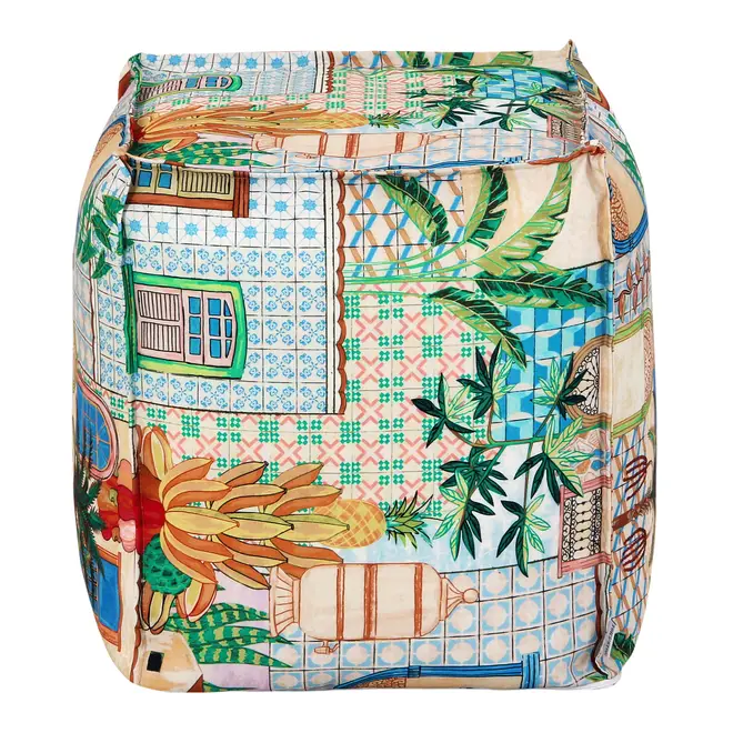 PUFF 45 CM X 45 CM SAUDADE TROPICAL - MULTICOR - Foto 2