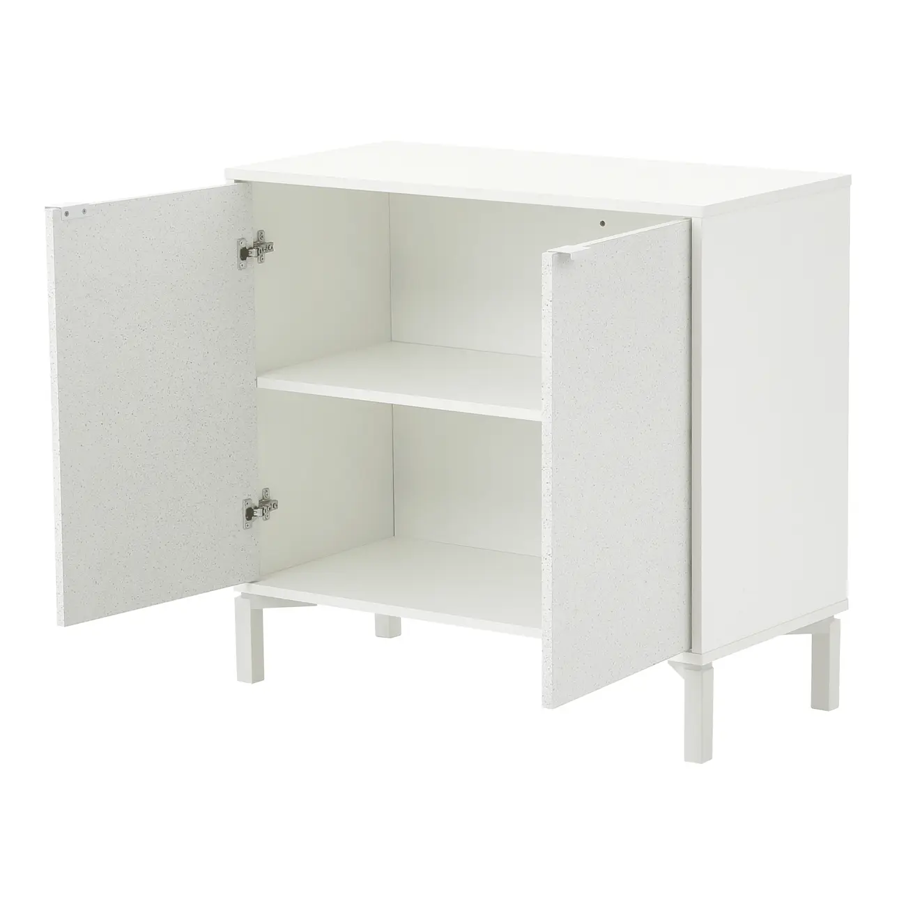 ARMÁRIO PARA ESCRITÓRIO BAIXO 2 PORTAS SLEEK - BRANCO/GRANILITE - Foto 6
