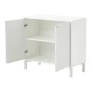 ARMÁRIO PARA ESCRITÓRIO BAIXO 2 PORTAS SLEEK - BRANCO/GRANILITE - Foto 6