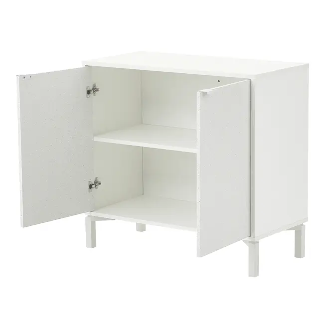 ARMÁRIO PARA ESCRITÓRIO BAIXO 2 PORTAS SLEEK - BRANCO/GRANILITE - Foto 6