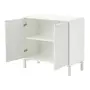 ARMÁRIO PARA ESCRITÓRIO BAIXO 2 PORTAS SLEEK - BRANCO/GRANILITE - Foto 6