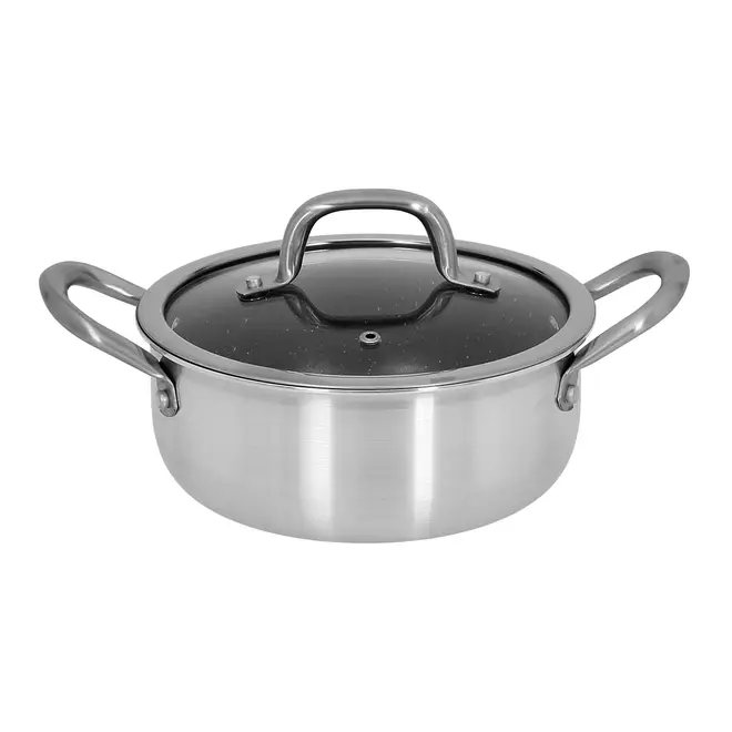 CAÇAROLA INDUÇÃO 20 CM PATELLAS - INOX/KONKRET - Foto 1