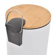 LIXEIRA 3 L BAMBUMIX - BRANCO/BAMBU - Foto 6