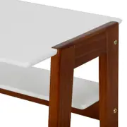 MESA ALTA 1,20 M X 40 CM HANNA - NOZES/BRANCO - Foto 3
