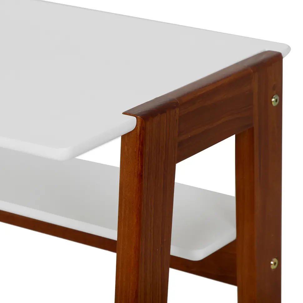 MESA ALTA 1,20 M X 40 CM HANNA - NOZES/BRANCO - Foto 3