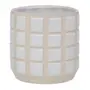 CACHEPÔ 11 CM LADEADO - ARGILA CRUA/BRANCO - Foto 2