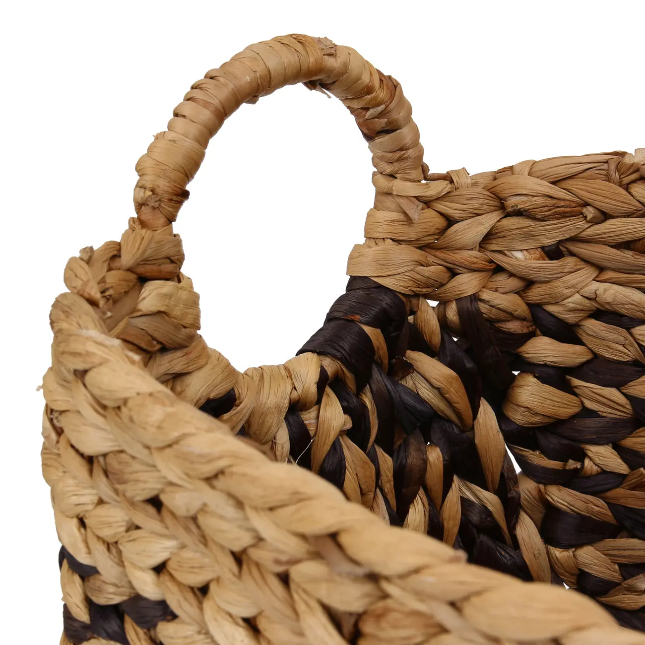 CESTO 29 CM X 45 CM X 35 CM AGUAPÉ - FIBRA NATURAL/PRETO - Foto 9