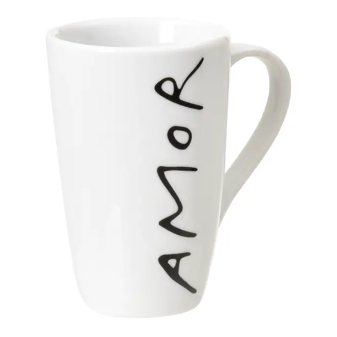 CANECA 400 ML LIVRO EM LOUÇAS AMOR - BRANCO/PRETO - Foto 2