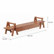 ESTRUTURA DE RACK 2 GAVETAS 2 M X 45 CM REGATA - NOZES - Foto 2