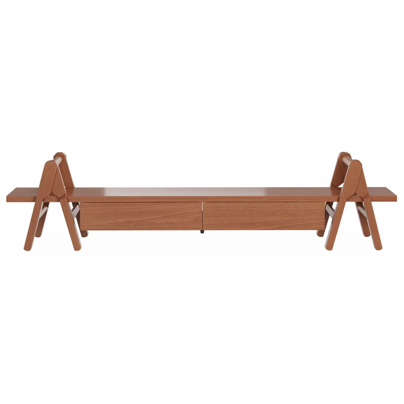 ESTRUTURA DE RACK 2 GAVETAS 2 M X 45 CM REGATA - NOZES - Foto 1