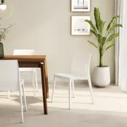 CADEIRA PARA ÁREA EXTERNA EMPILHÁVEL JUNO - BRANCO BRILHANTE - Foto 8