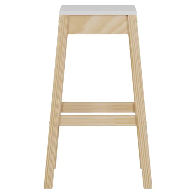 BANCO ALTO PALETBOX - NATURAL WASHED/BRANCO - Foto 1