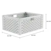 GAVETA ORGANIZADORA 45 CM X 35 CM X 20 CM ENREDO - BRANCO - Foto 2