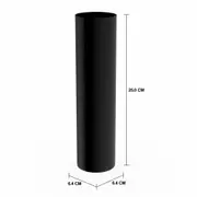 VASO 25 CM TUBI - PRETO - Foto 2
