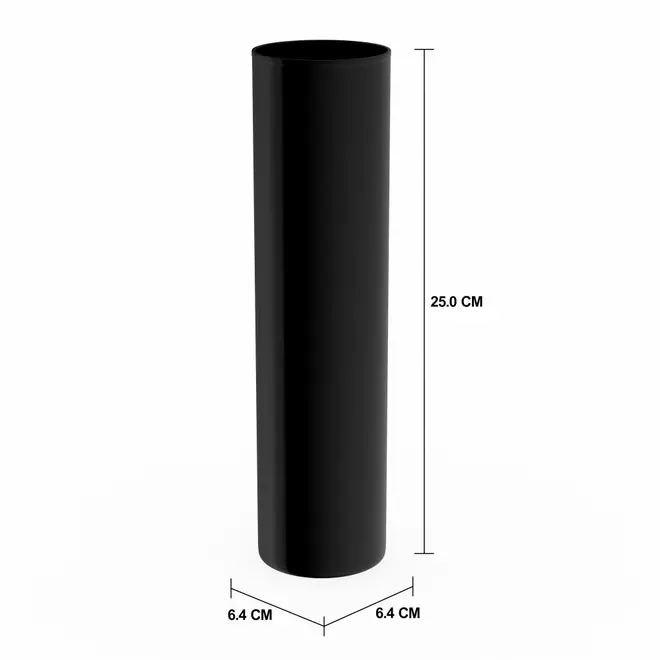 VASO 25 CM TUBI - PRETO - Foto 2