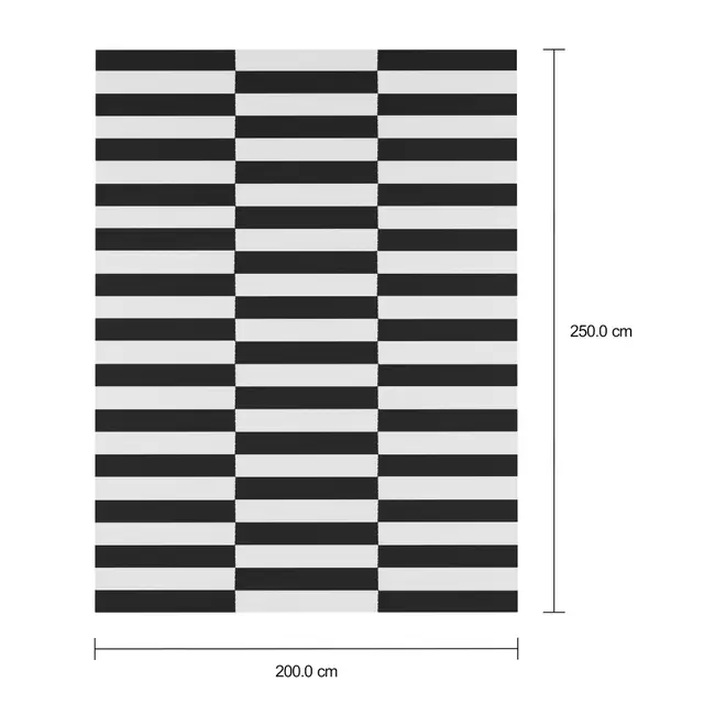 TAPETE 2 M X 2,50 M ZEBRE - PRETO/BRANCO - Foto 2