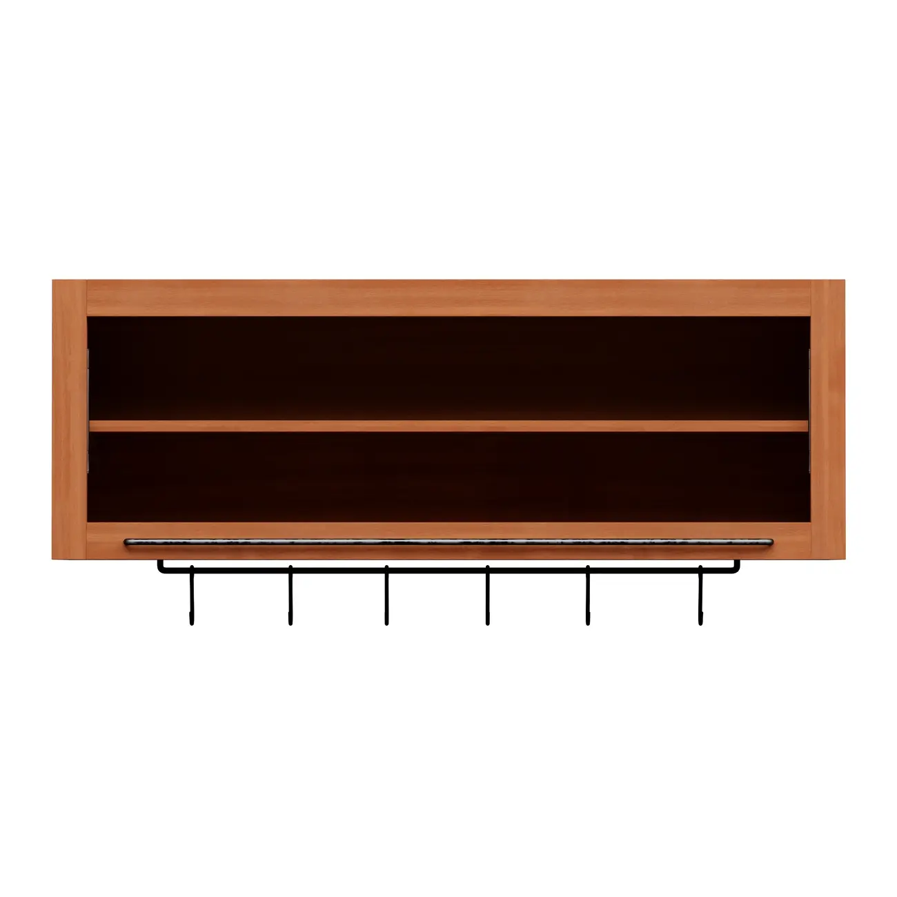 ARMÁRIO DE COZINHA AÉREO 1 M 1 PORTA BASCULANTE GOURMET - NOZES/INCOLOR - Foto 1