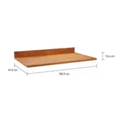 TAMPO PARA ARMÁRIO DE COZINHA MADEIRA 1 M GOURMET - NOZES - Foto 2