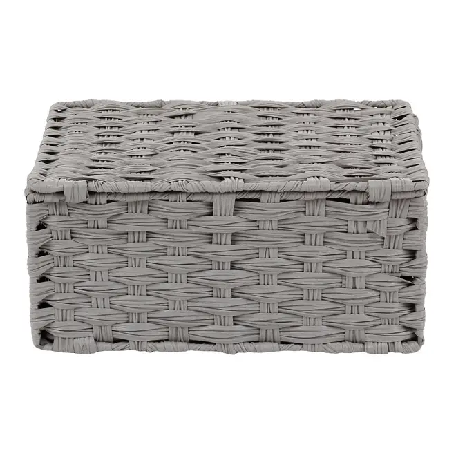 CESTO DOBRÁVEL 34 CM X 24 CM X 15 CM NID - CINZA PROVENCE - Foto 1