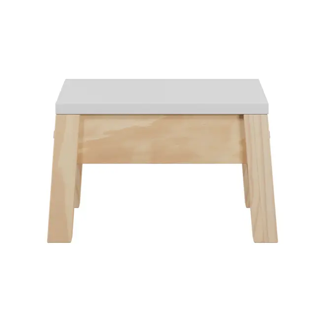 BANCO MINI PALETBOX - NATURAL WASHED/BRANCO - Foto 1