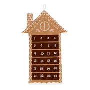 CALENDÁRIO ADVENTO 90 CM VILAREJO NOEL - CIPESTRE/CAQUI - Foto 1
