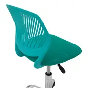 CADEIRA HOME OFFICE TEEN GUMMI - CROMADO/ANIS - Foto 5