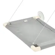 CAMA DE JANELA PARA GATOS COM VENTOSA LOUDLY - CINZA/INCOLOR - Foto 5
