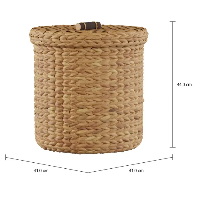 CESTO PARA ROUPA 41 CM X 44 CM TABOA TRANÇA - FIBRA CLARA - Foto 2
