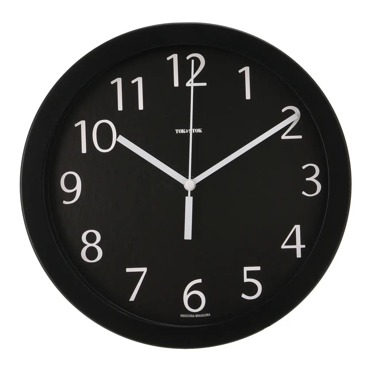 RELÓGIO DE PAREDE 24 CM TICKING - PRETO - Foto 1