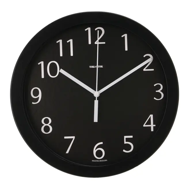 RELÓGIO DE PAREDE 24 CM TICKING - PRETO - Foto 1