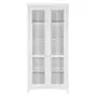 BRANCO/INCOLOR - CRISTALEIRA 2 PORTAS 92 CM X 1,90 M DEVON