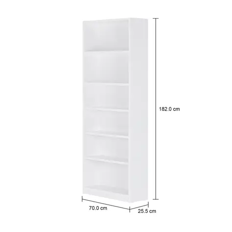 Imagem com medidas do produto ESTANTE 70 CM X 1,82 M COLLECTION